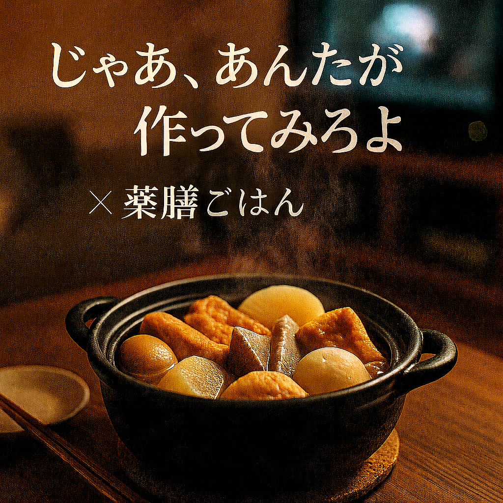 🍢ドラマ『じゃあ、あんたが作ってみろよ』に見る“癒しの薬膳ごはん”Part２